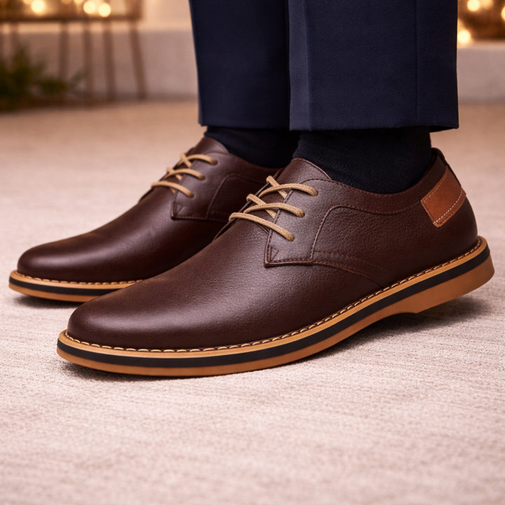 Savonti Men's Leather Lace-Up Dress Shoes