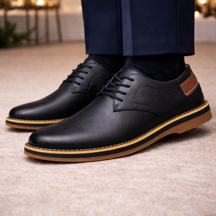 Savonti Men's Leather Lace-Up Dress Shoes