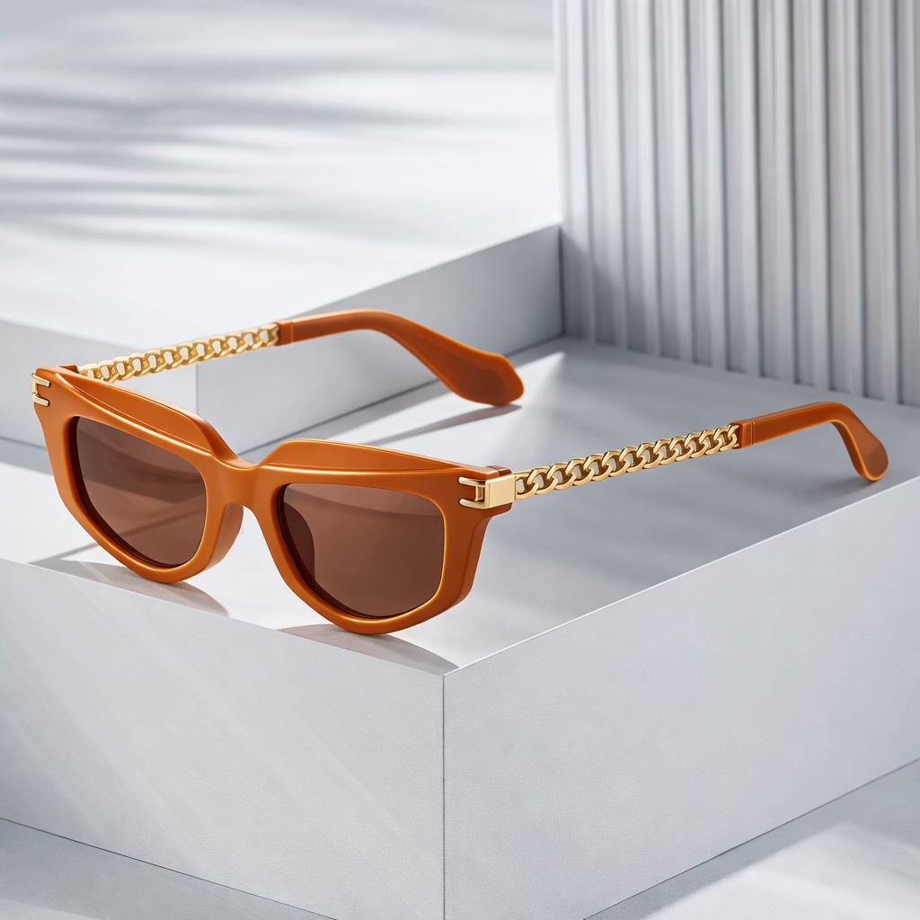 Women's Cat-Eye Sunglasses with Gold Chain Temples | Savona