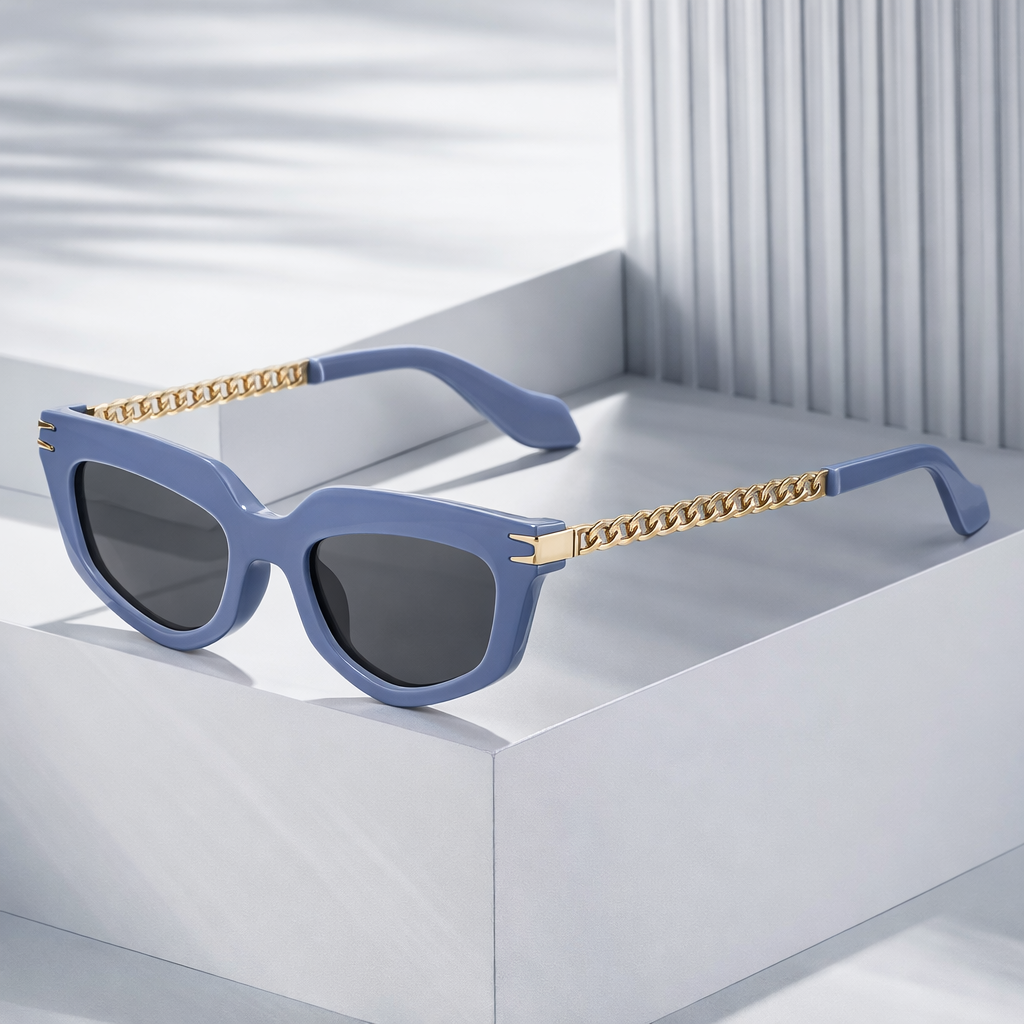 Women's Cat-Eye Sunglasses with Gold Chain Temples | Savona