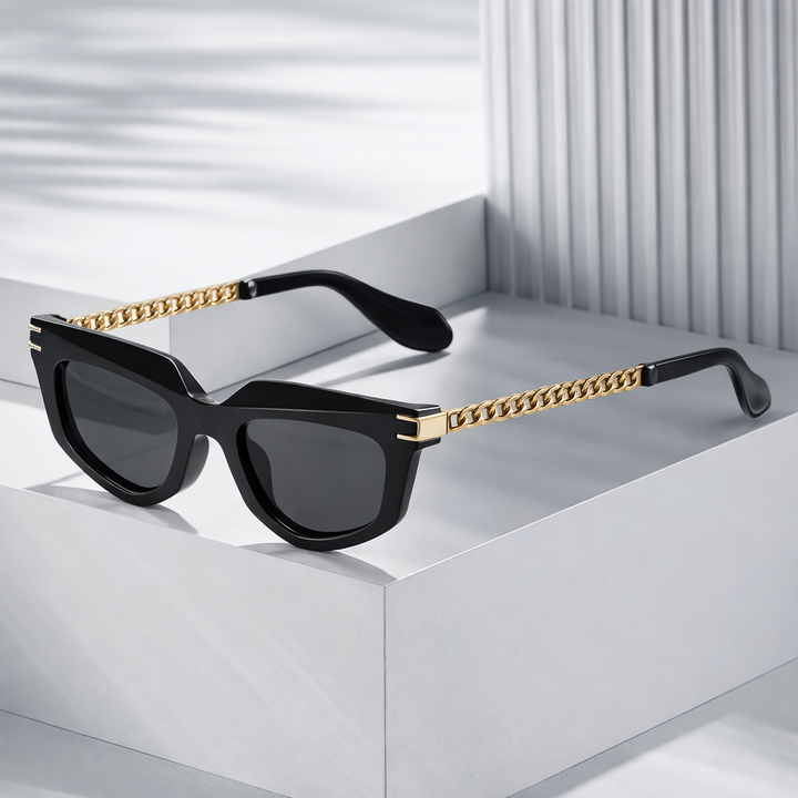 Women's Cat-Eye Sunglasses with Gold Chain Temples | Savona