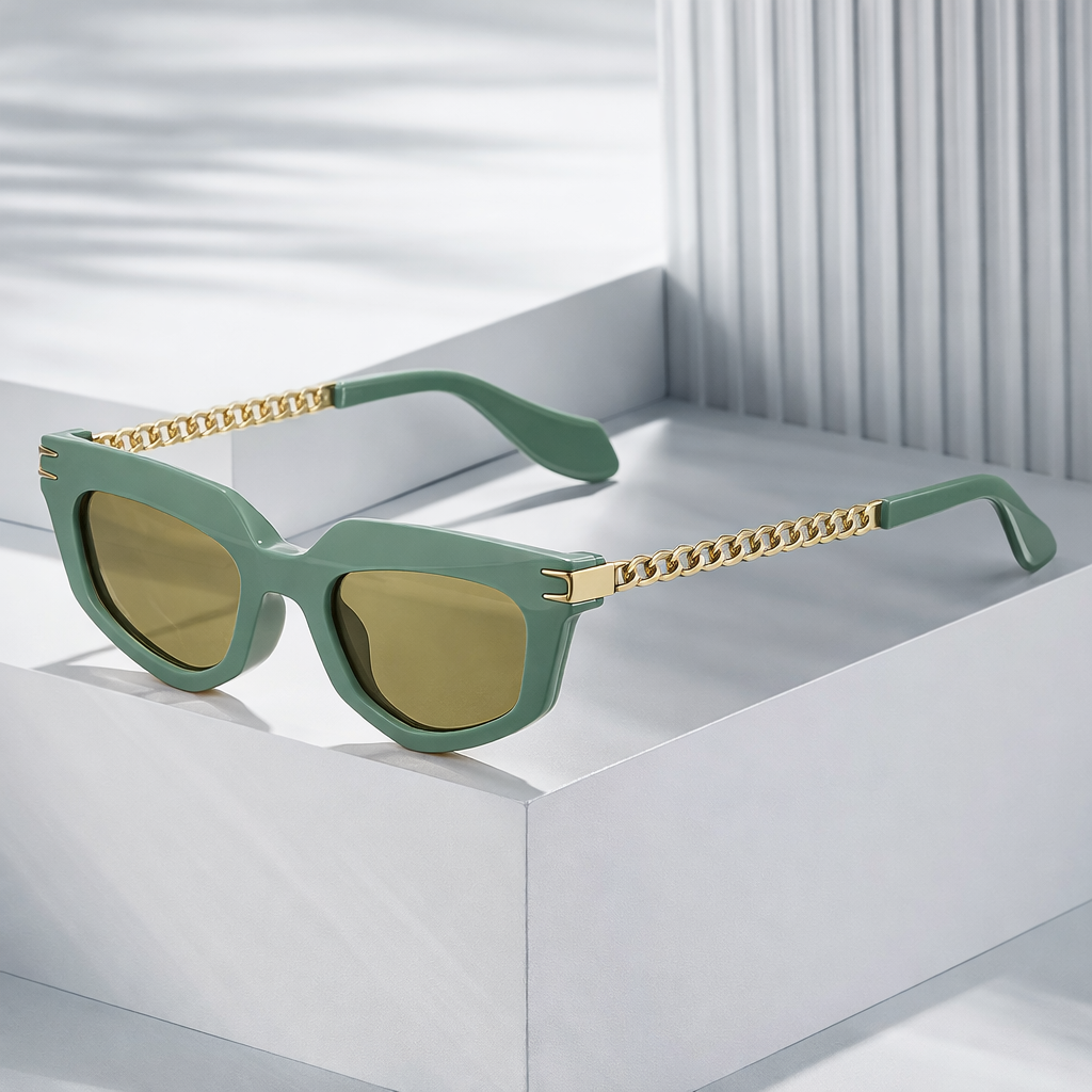 Women's Cat-Eye Sunglasses with Gold Chain Temples | Savona