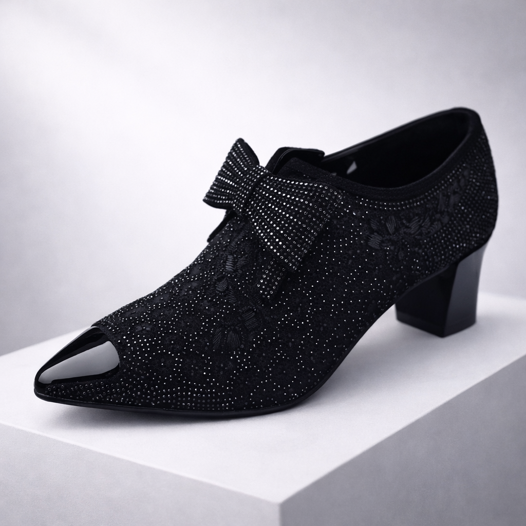 Women's Block Heels with Bow Accent | Savona