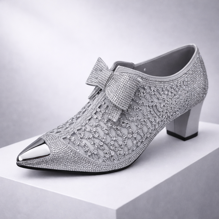 Women's Block Heels with Bow Accent | Savona