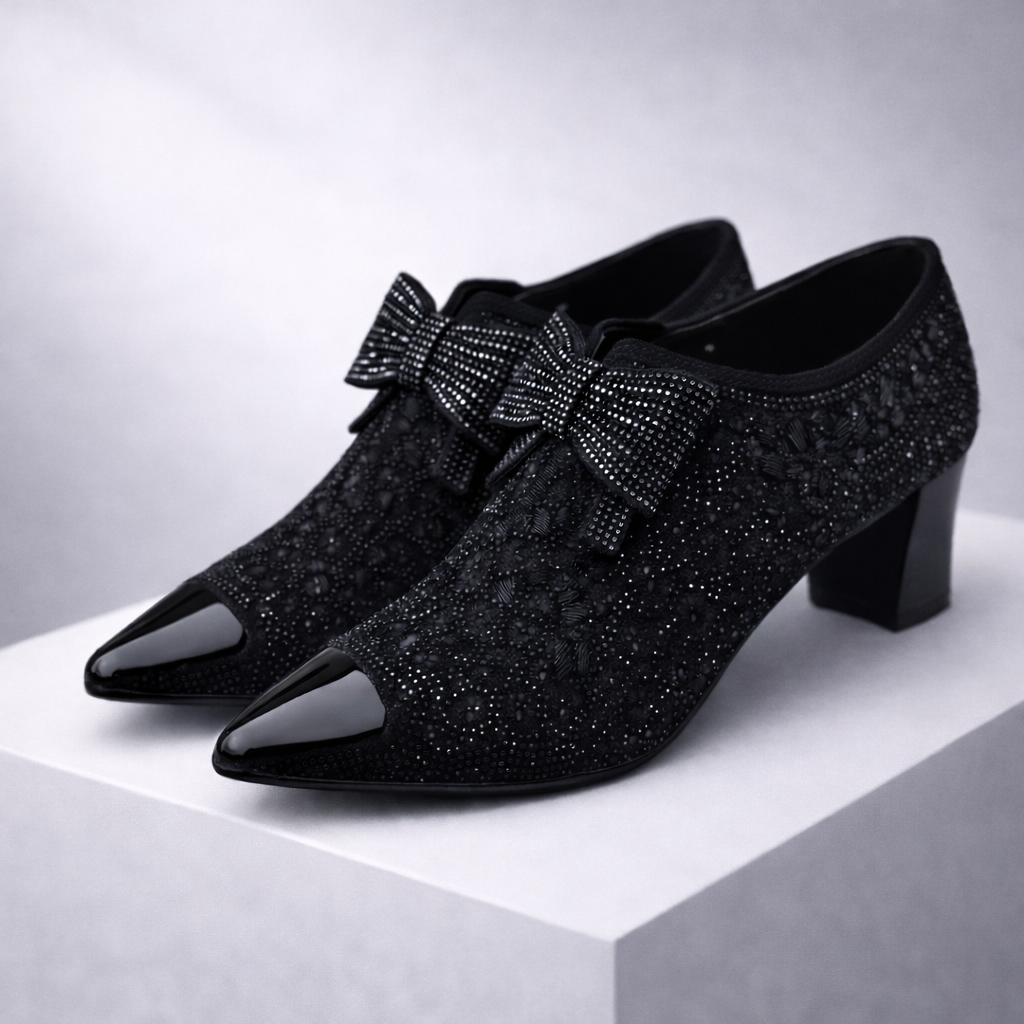 Women's Block Heels with Bow Accent | Savona