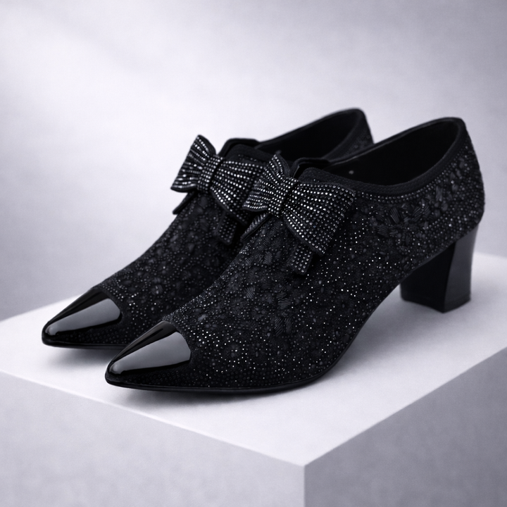 Women's Block Heels with Bow Accent | Savona