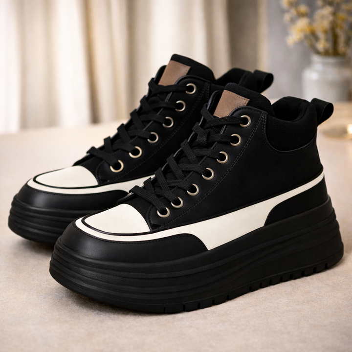 Women's Leather Orthopedic Platform Sneakers | Avona