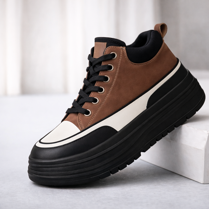 Women's Leather Orthopedic Platform Sneakers | Avona