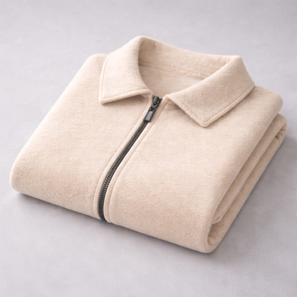 Men's Cashmere Zip-Up Sweater with Deep Pockets | Savonti
