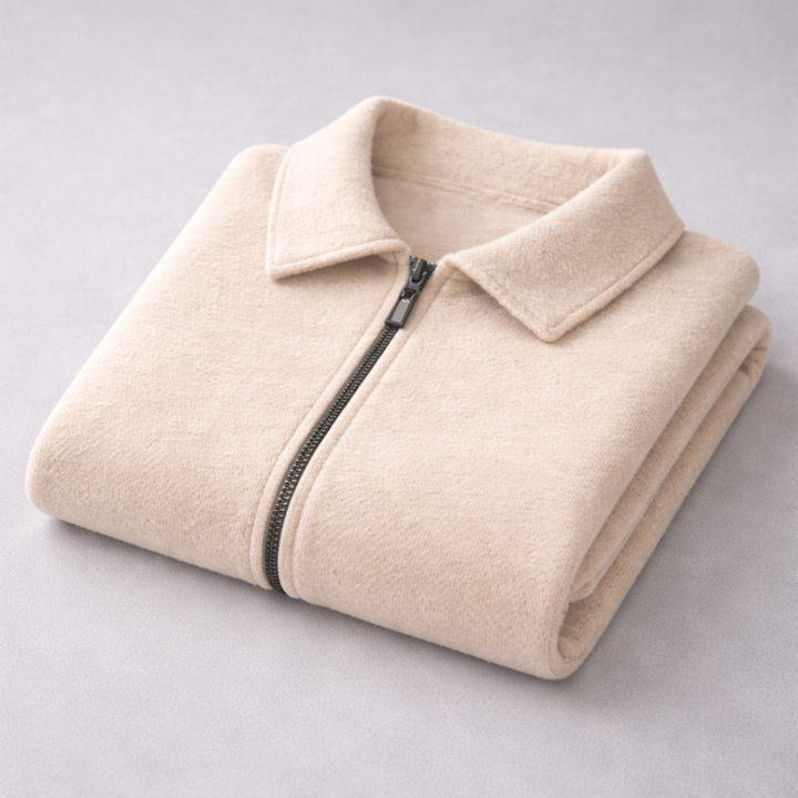 Men's Cashmere Zip-Up Sweater with Deep Pockets | Savonti