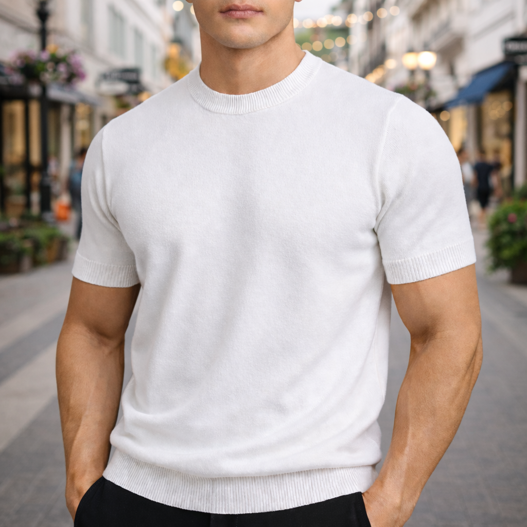 Men's Cashmere Merino Wool T-Shirt | Savino