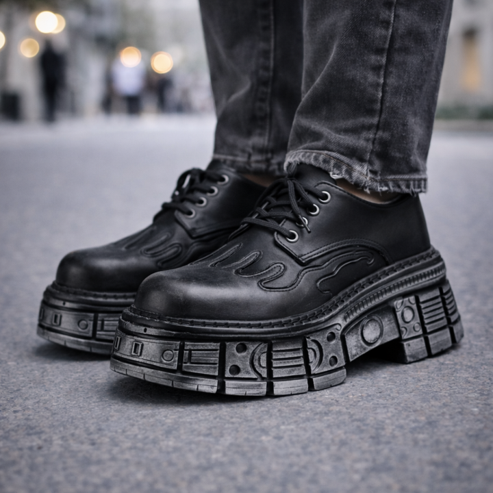 Men's Leather Platform Boots | Santino