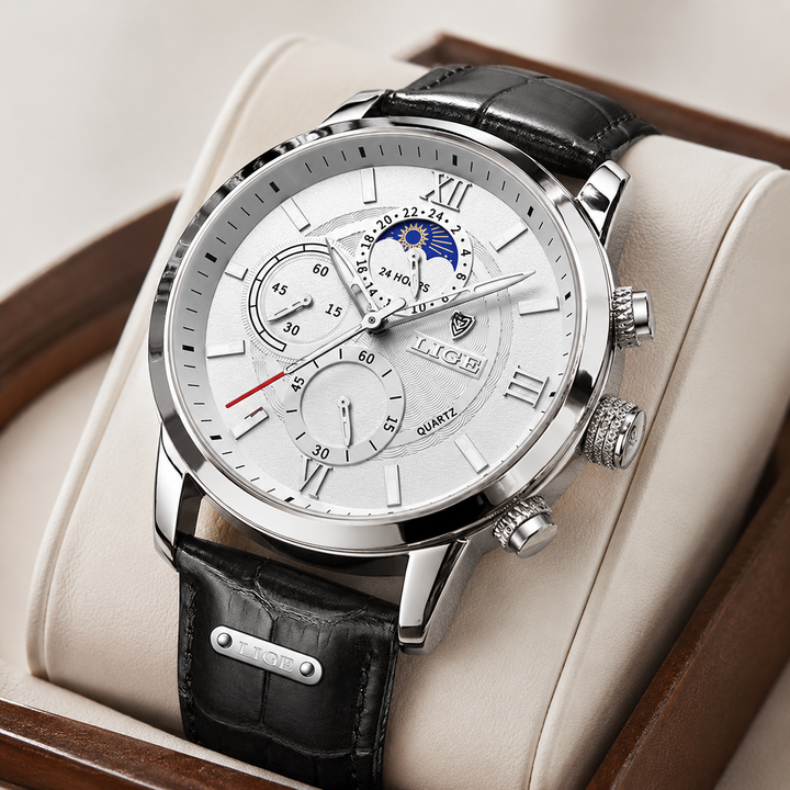 Savoni Men's Leather Chronograph Watch