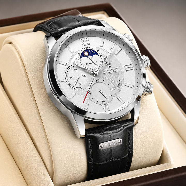 Savoni Men's Leather Chronograph Watch