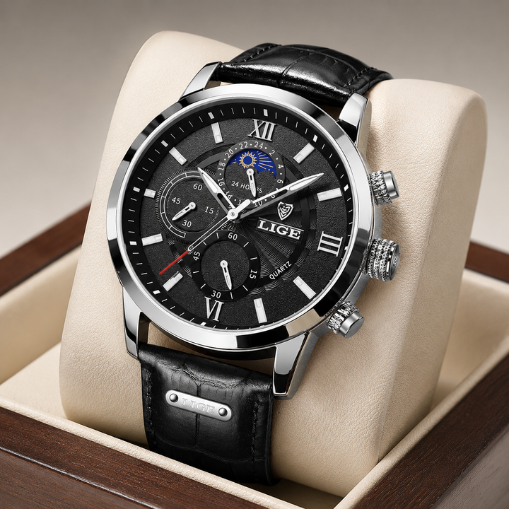 Savoni Men's Leather Chronograph Watch