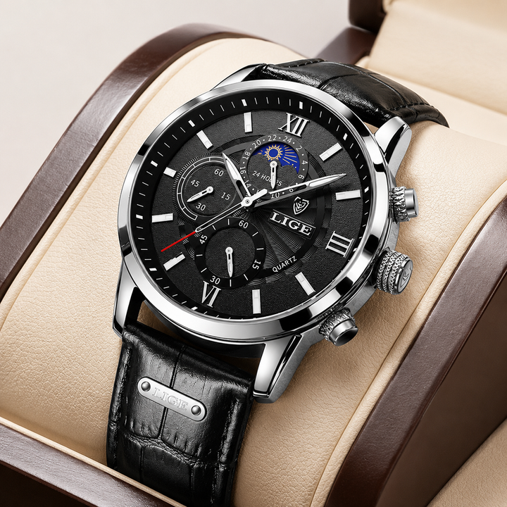 Savoni Men's Leather Chronograph Watch