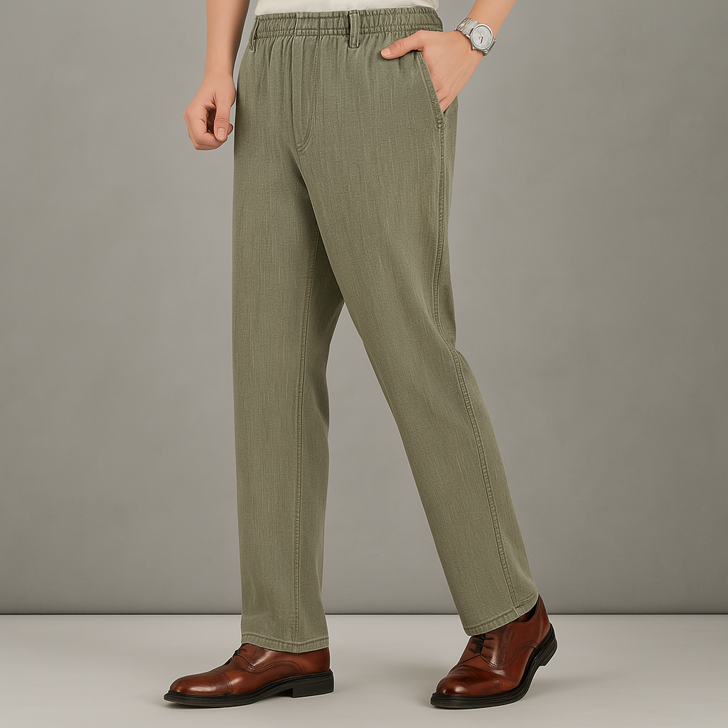 Linen Pants – Men's Drawstring Casual Trousers | Avani