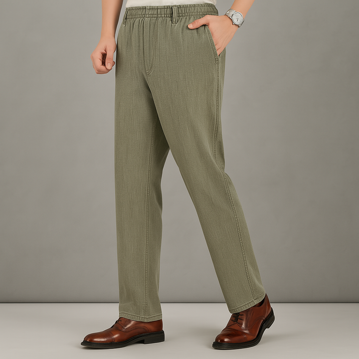 Linen Pants – Men's Drawstring Casual Trousers | Avani