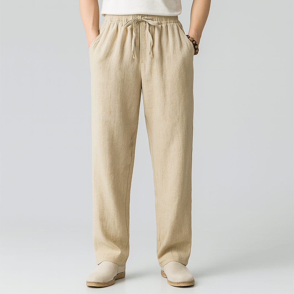 Linen Pants – Men's Drawstring Casual Trousers | Avani