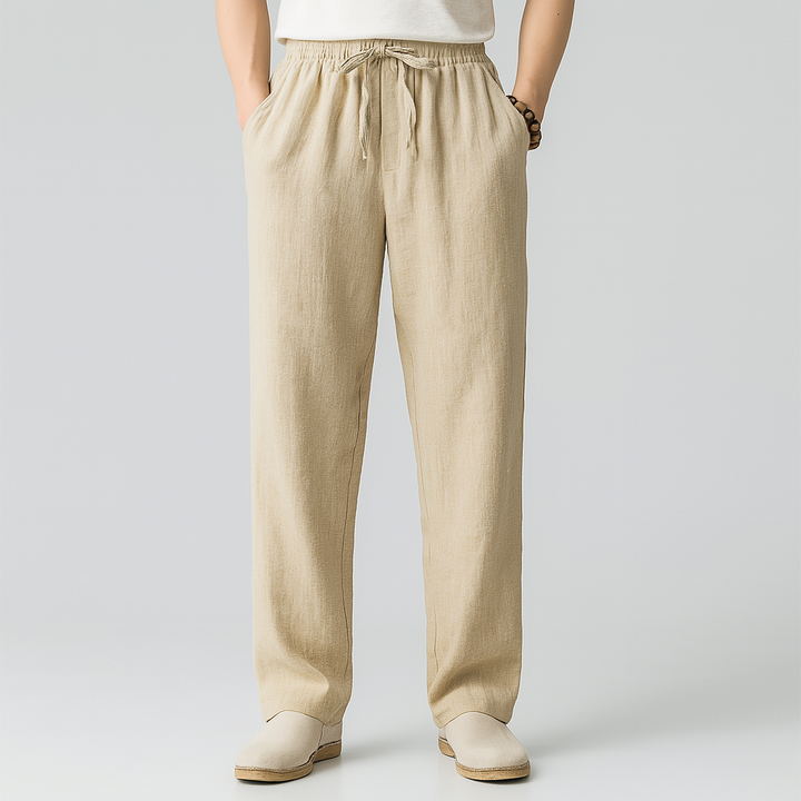 Linen Pants – Men's Drawstring Casual Trousers | Avani