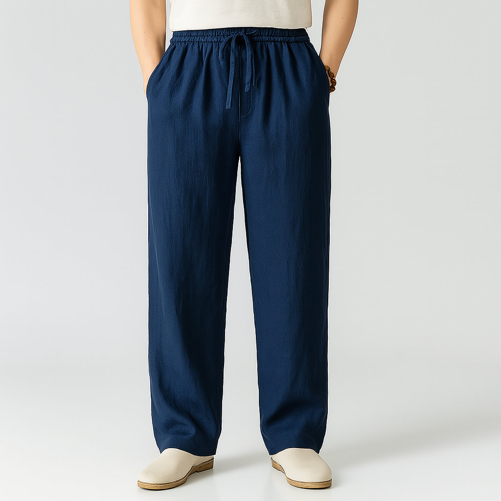 Linen Pants – Men's Drawstring Casual Trousers | Avani