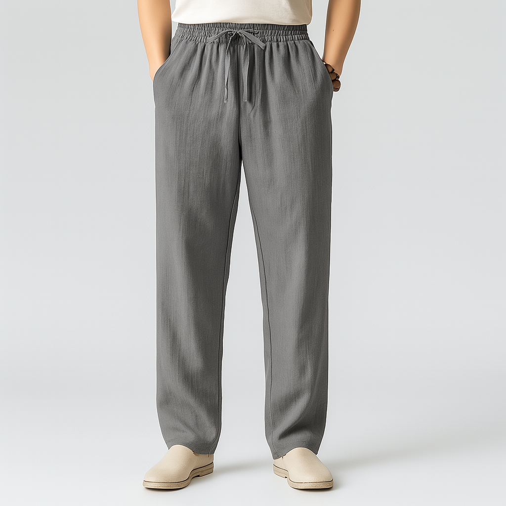 Linen Pants – Men's Drawstring Casual Trousers | Avani
