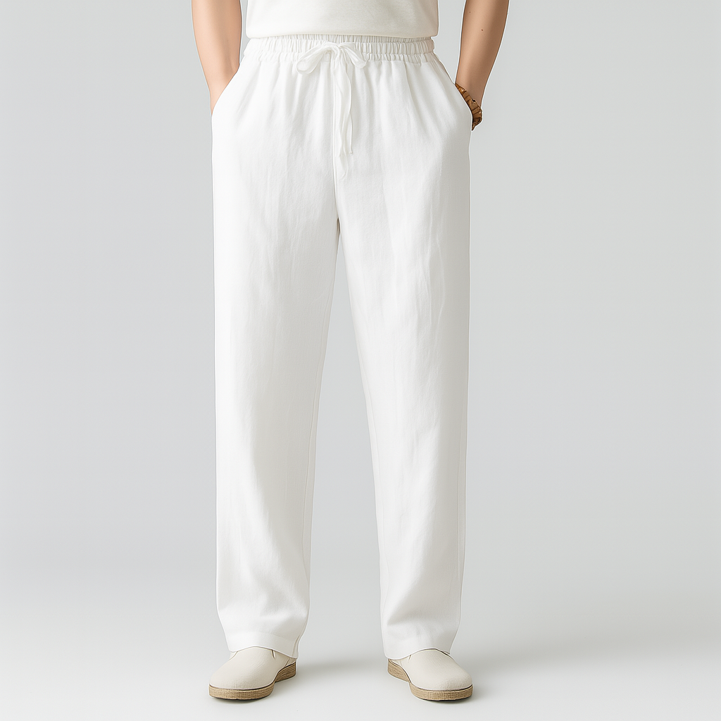 Linen Pants – Men's Drawstring Casual Trousers | Avani