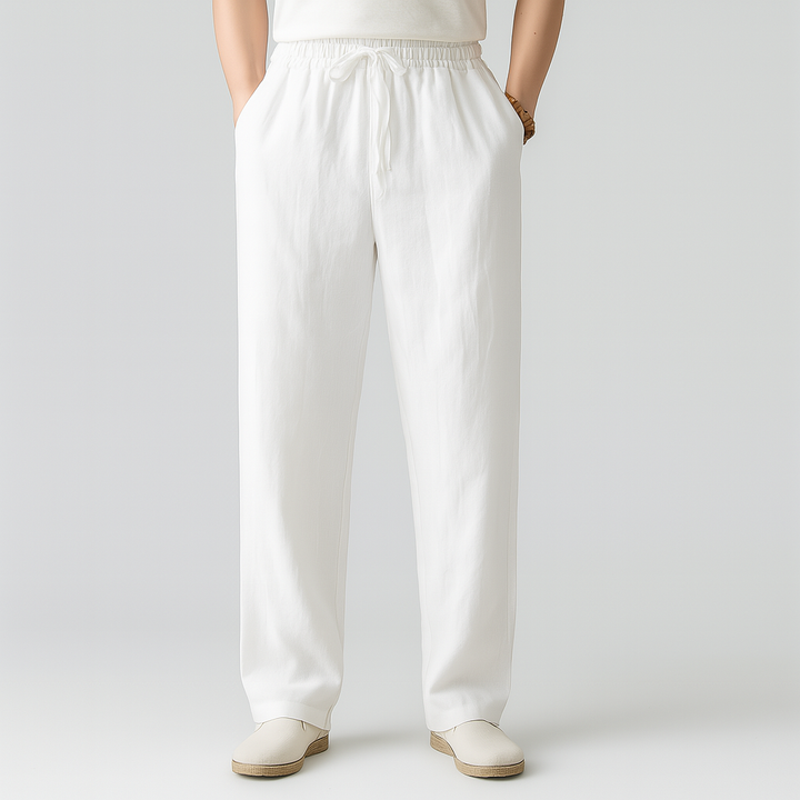 Linen Pants – Men's Drawstring Casual Trousers | Avani