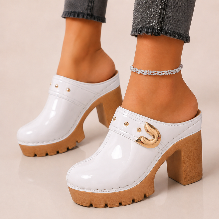 Avelin Patent Leather Platform Heels