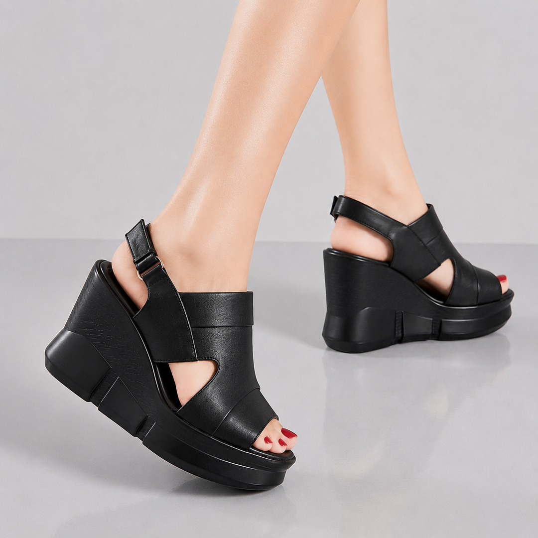 Avelin Leather Platform Sandals
