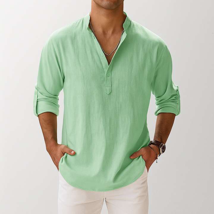 Linen Popover Shirt – Men's Casual Summer Shirt | Arden