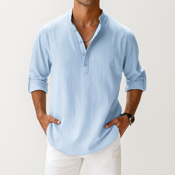 Linen Popover Shirt – Men's Casual Summer Shirt | Arden