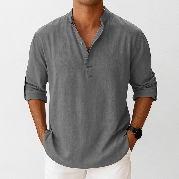 Linen Popover Shirt – Men's Casual Summer Shirt | Arden