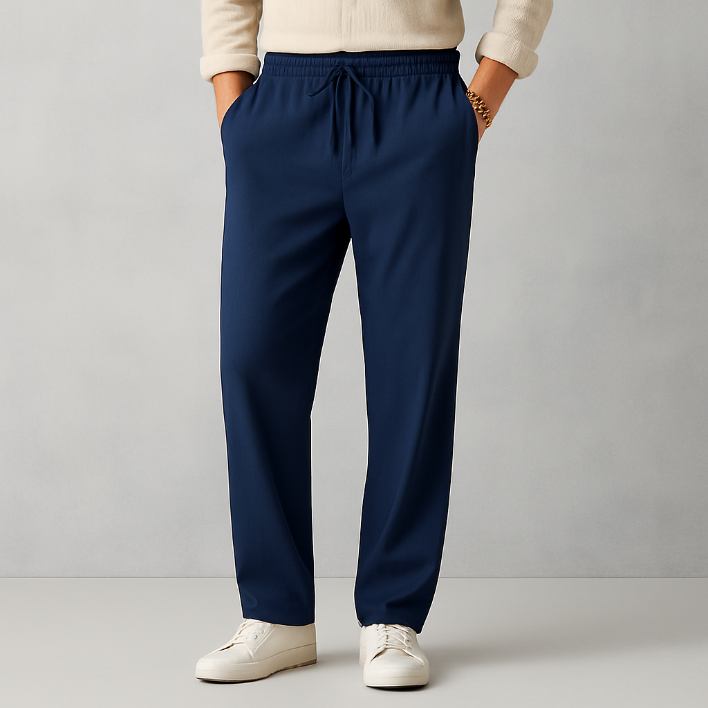 Linen Pants – Men's Drawstring Casual Trousers | Savoni
