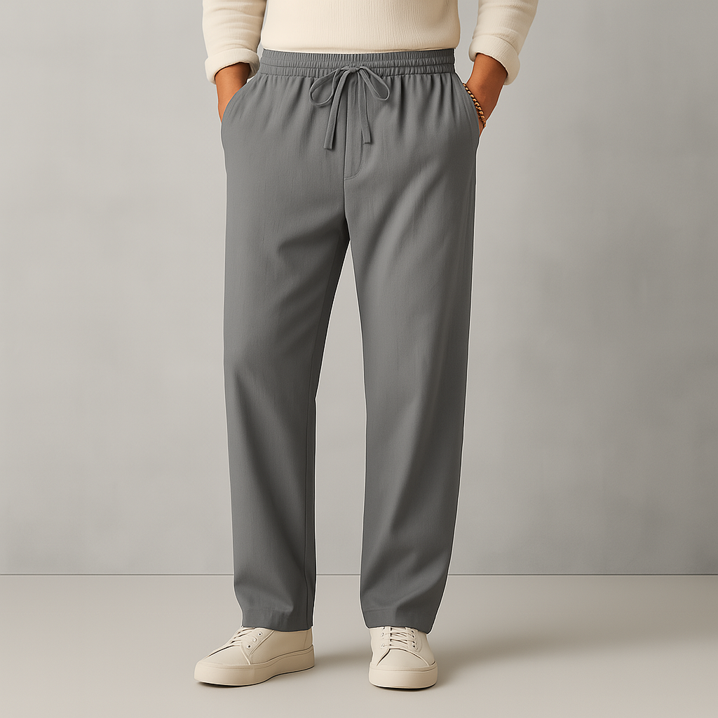 Linen Pants – Men's Drawstring Casual Trousers | Savoni