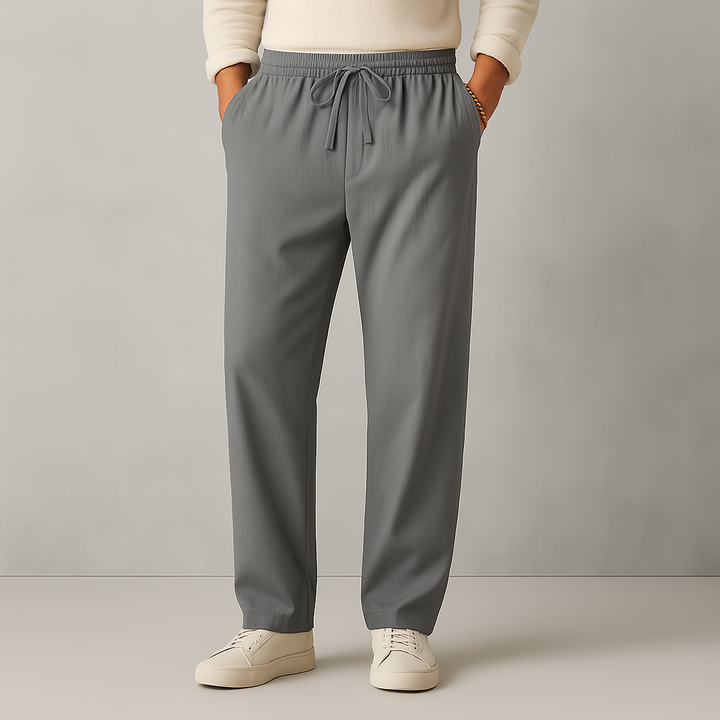 Linen Pants – Men's Drawstring Casual Trousers | Savoni