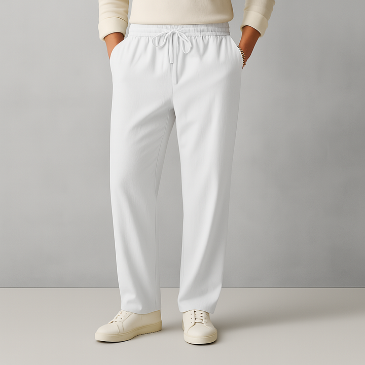 Linen Pants – Men's Drawstring Casual Trousers | Savoni