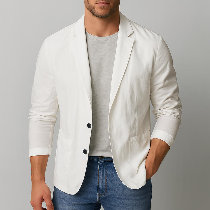 Nylon Button-Up Blazer – Men's Tailored Summer Jacket | Savoni