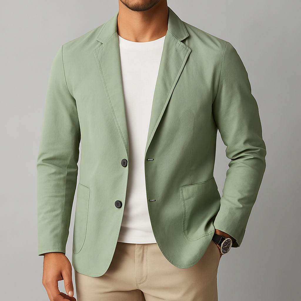 Nylon Button-Up Blazer – Men's Tailored Summer Jacket | Savoni