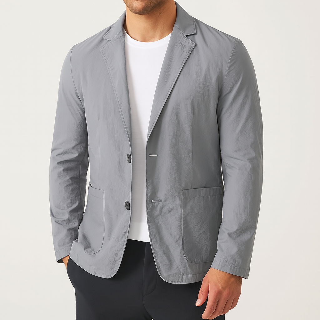 Nylon Button-Up Blazer – Men's Tailored Summer Jacket | Savoni