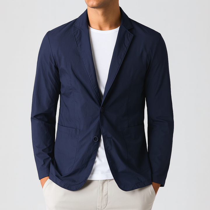 Nylon Button-Up Blazer – Men's Tailored Summer Jacket | Savoni