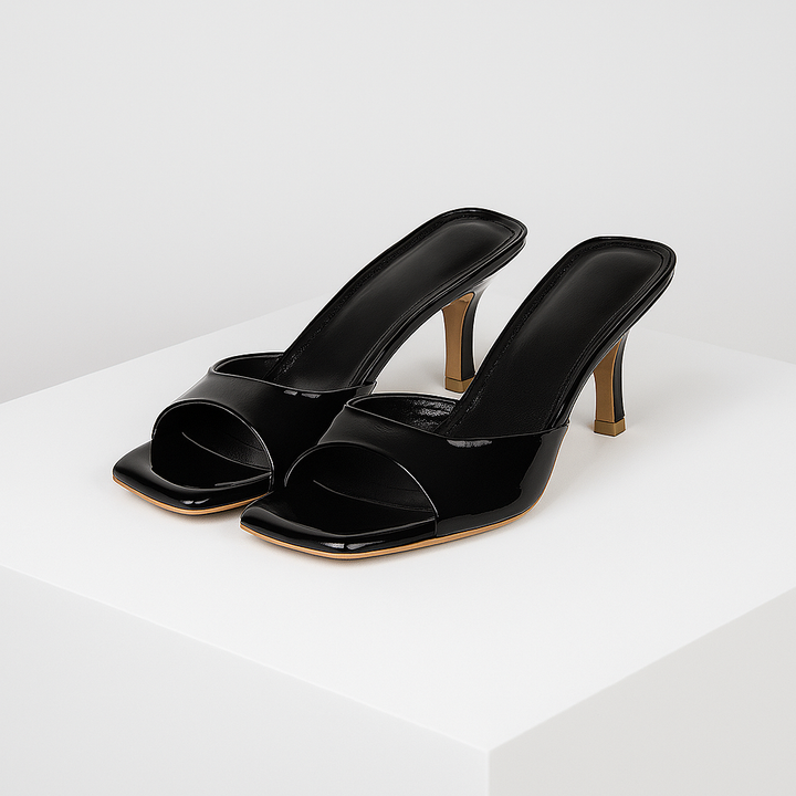 Square-Toe Mule Heels – Women's Open Toe Dress Heels | Savona