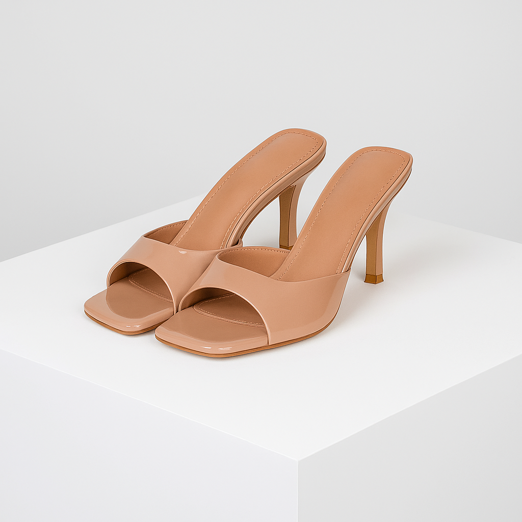 Square-Toe Mule Heels – Women's Open Toe Dress Heels | Savona