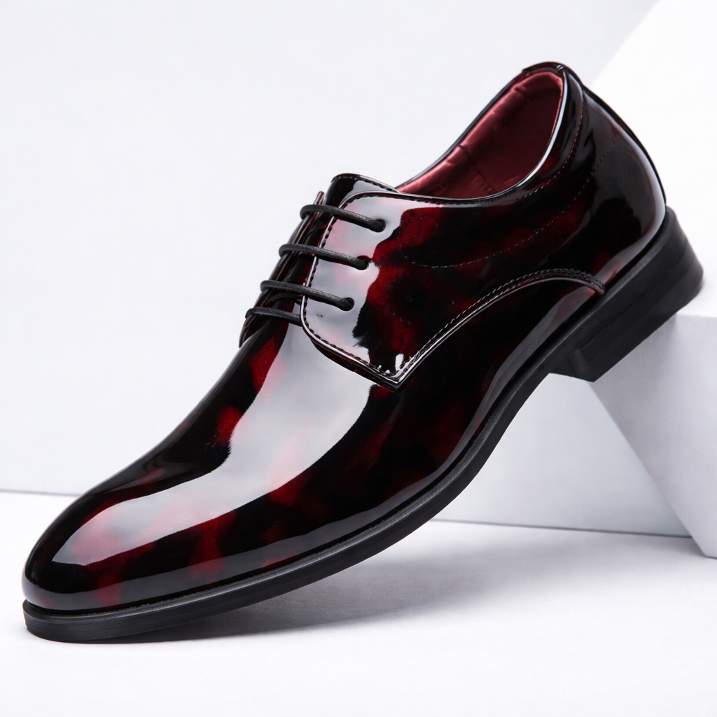 Savonti Men's Patent Leather Shoes
