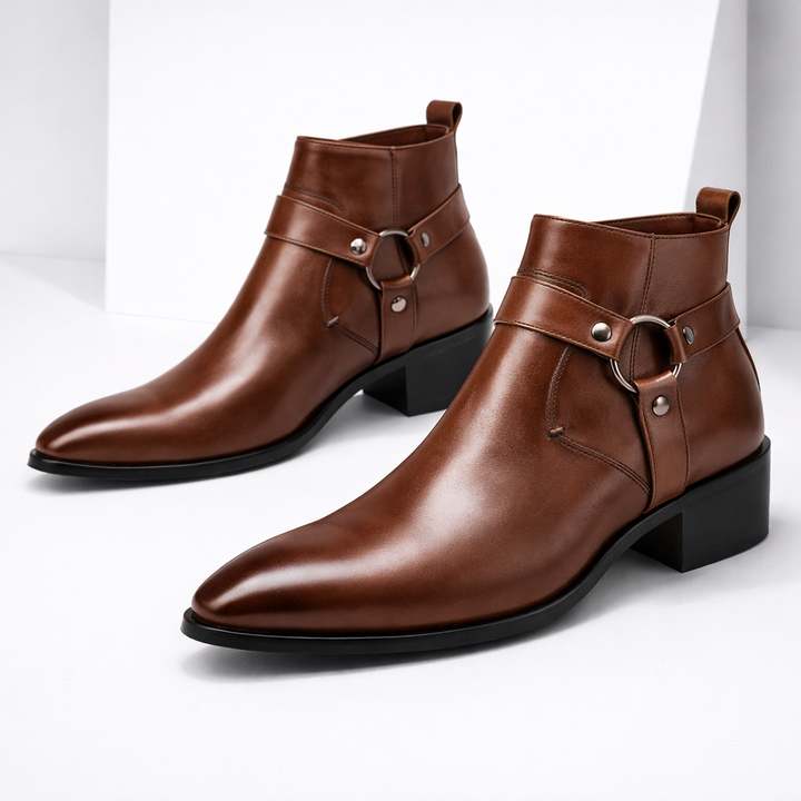 Savonti Men's Leather Harness Boots