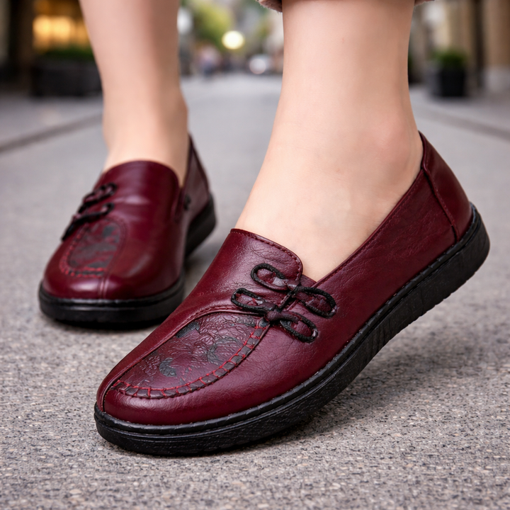 Avona Women's Leather Slip-On Shoes