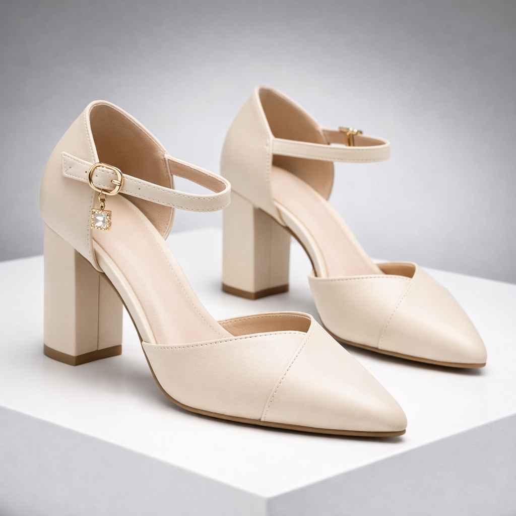 Leather Block Heel Pumps – Women's Pointed Toe Heels | Avelin