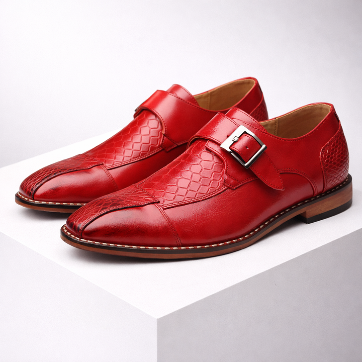 Savonti Monk Strap Leather Shoes