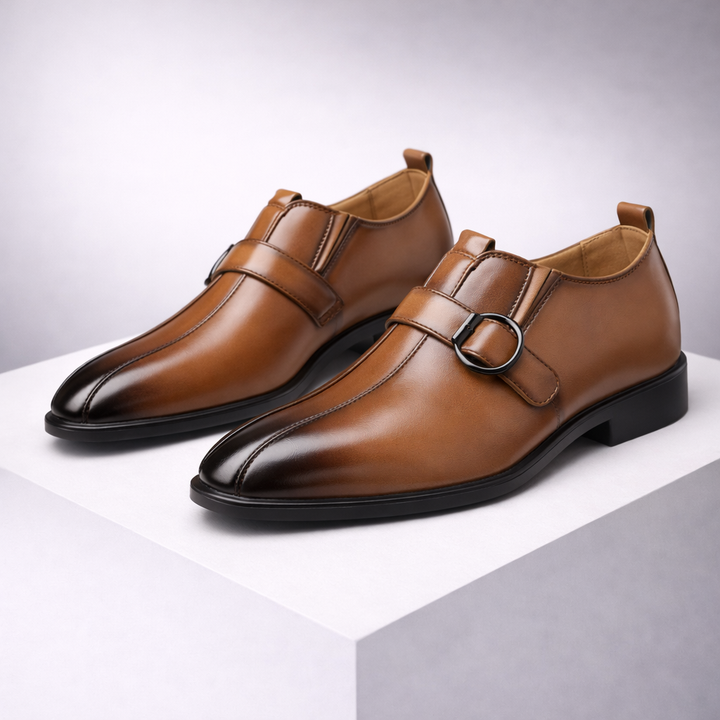 Savonti Monk Strap Leather Shoes