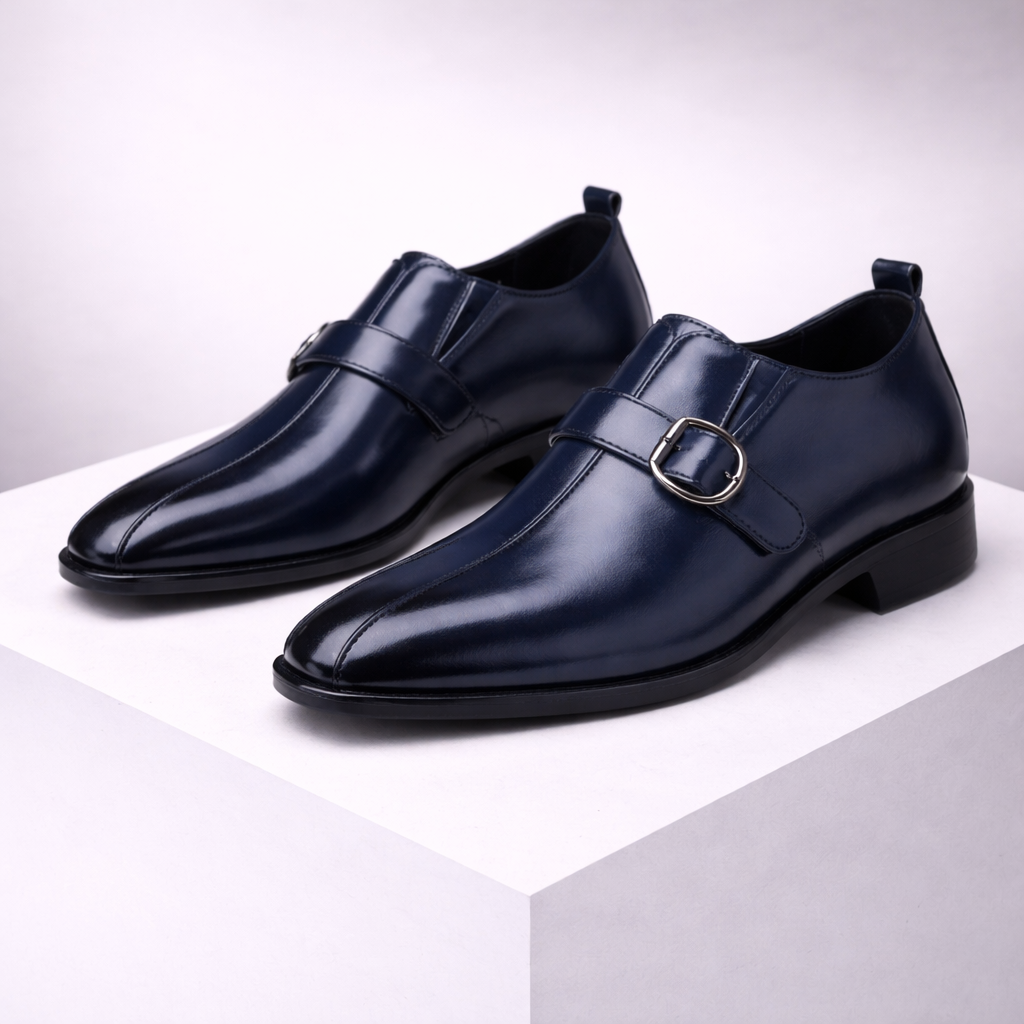 Savonti Monk Strap Leather Shoes